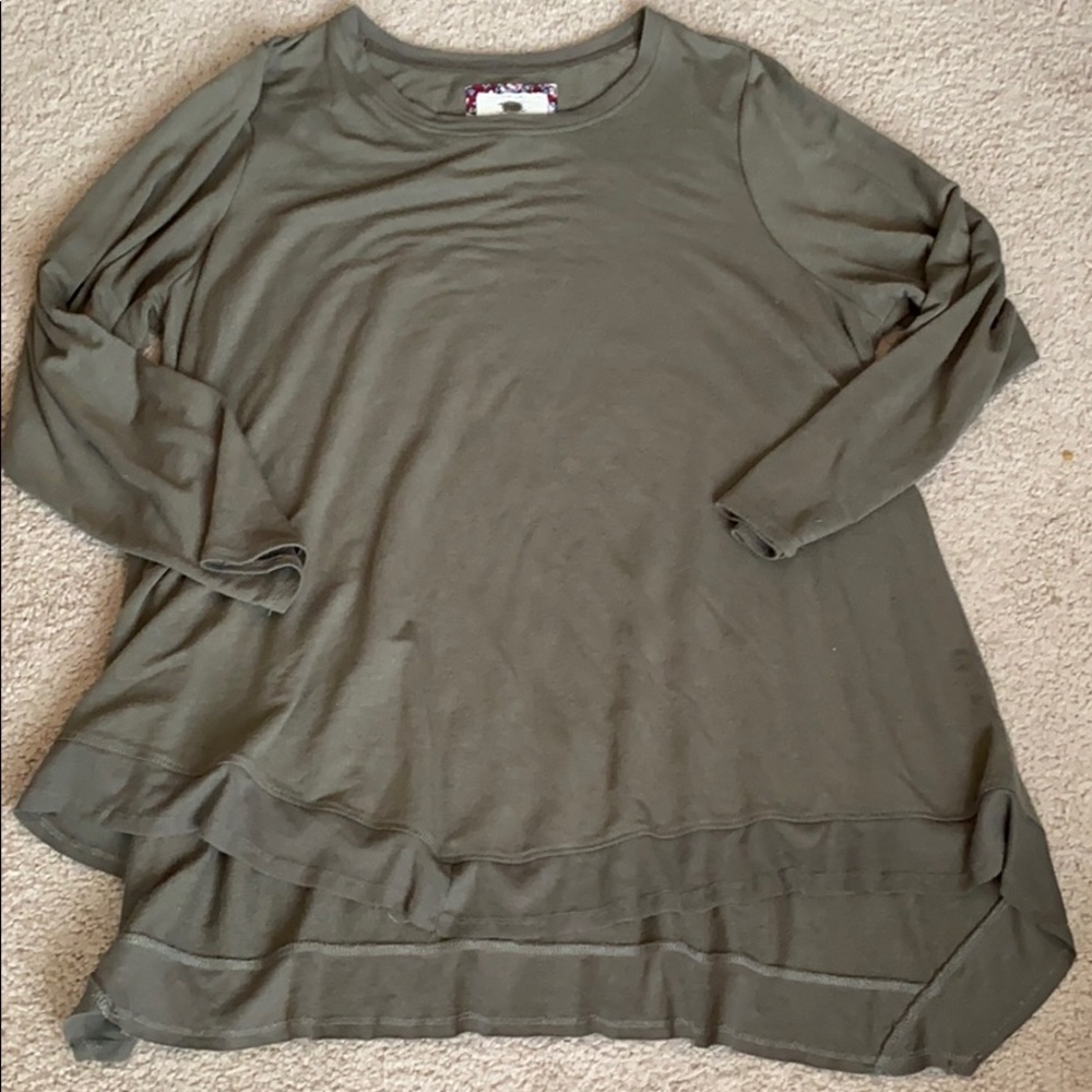 Cupio army green top 3X